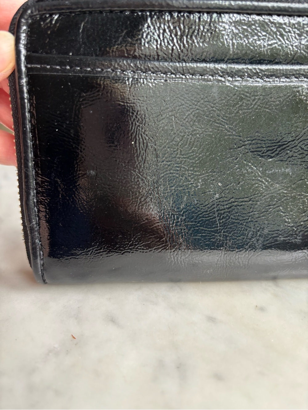 Coach Black Poppy Patent Leather Wristlet/Wallet - Picture 13 of 15